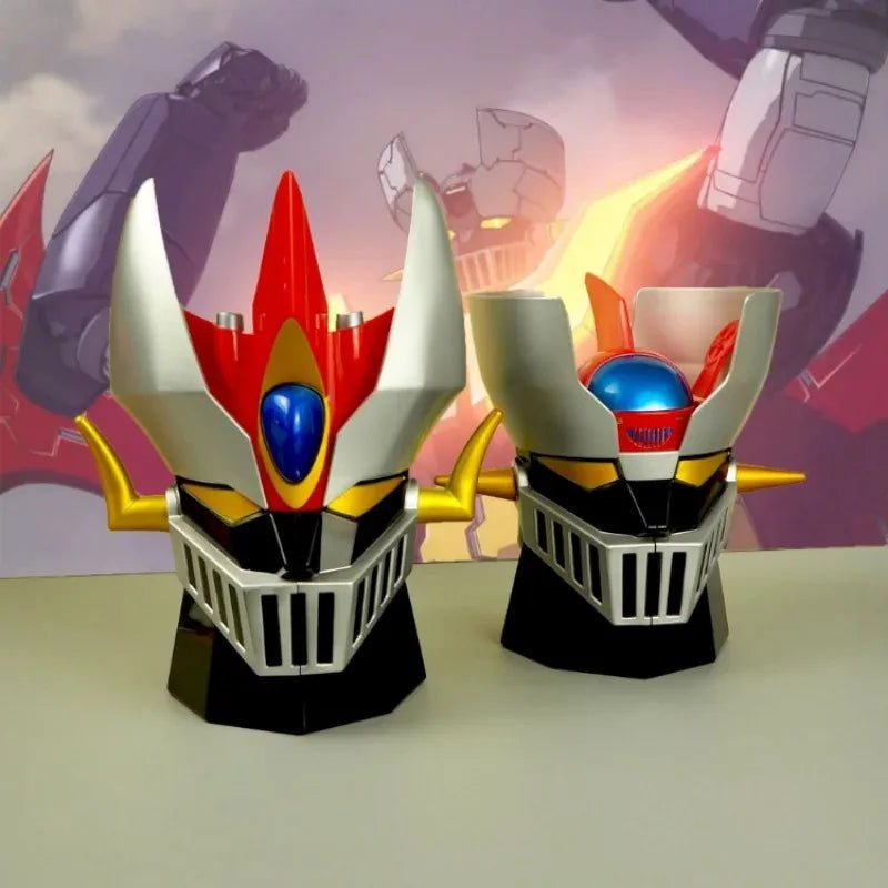 Cat Shop Boys - 410ml Japanese Anime MAZINGER Z Transformation Robot Coffee Mugs with Lid Stainless Steel Cup Office Milk Tea Cups Drinkware