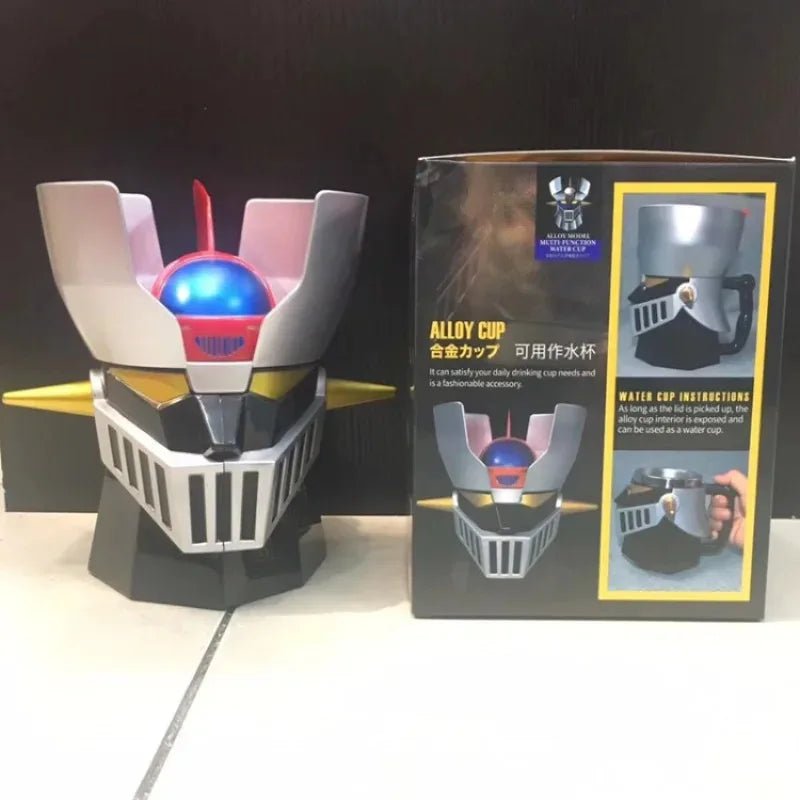 Cat Shop Boys - 410ml Japanese Anime MAZINGER Z Transformation Robot Coffee Mugs with Lid Stainless Steel Cup Office Milk Tea Cups Drinkware