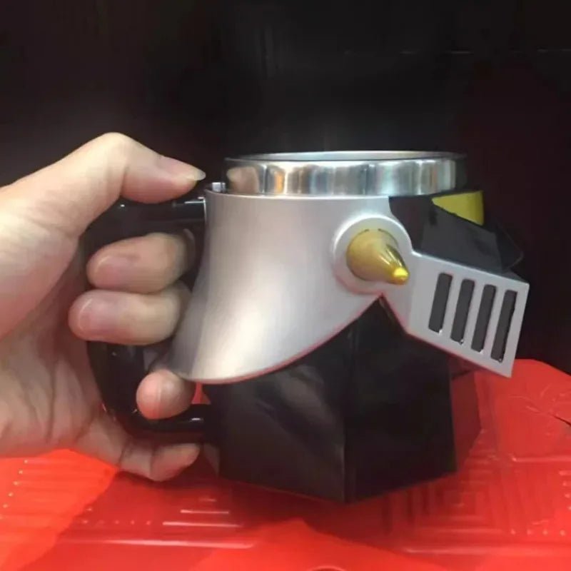 Cat Shop Boys - 410ml Japanese Anime MAZINGER Z Transformation Robot Coffee Mugs with Lid Stainless Steel Cup Office Milk Tea Cups Drinkware