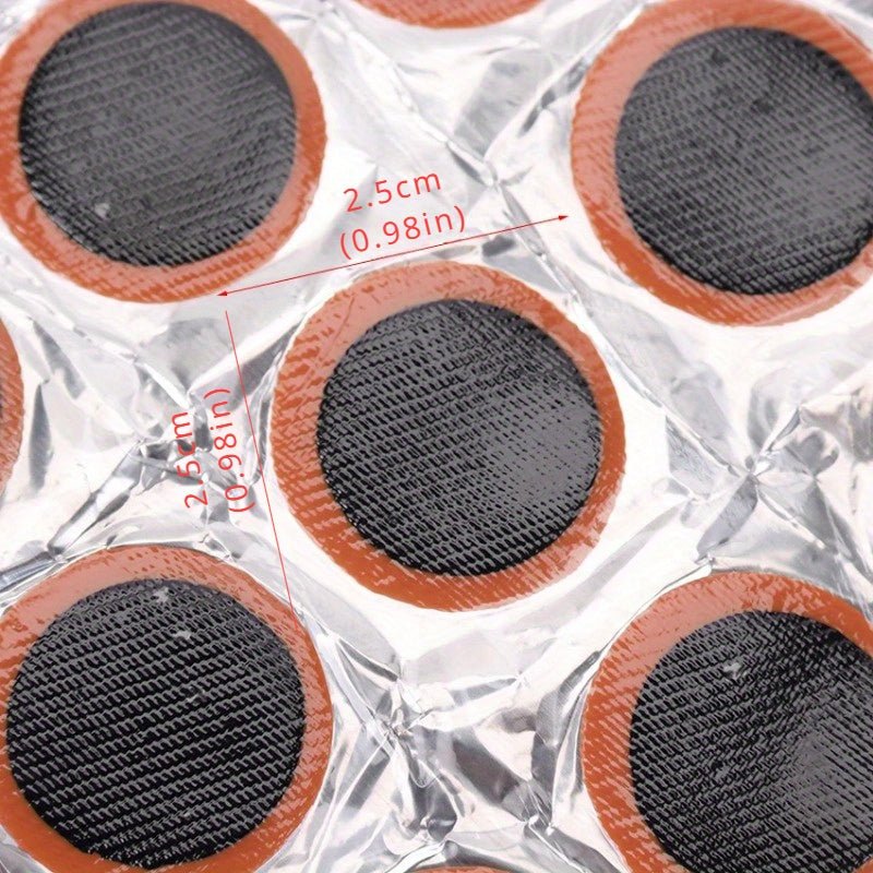 Cat Shop Boys - 48pcs Rubber Puncture Patches, Bicycle Tire Tyre Tube Repair Cycle Patch Kit, No Glue, Bicycle Inner Tube Puncture Repair Tools