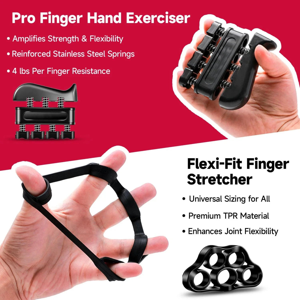 Cat Shop Boys - 5 - 60Kg Adjustable Grip Strength Trainer with Finger Exerciser Hand Grip Strengthener for Muscle Building and Injury Recover