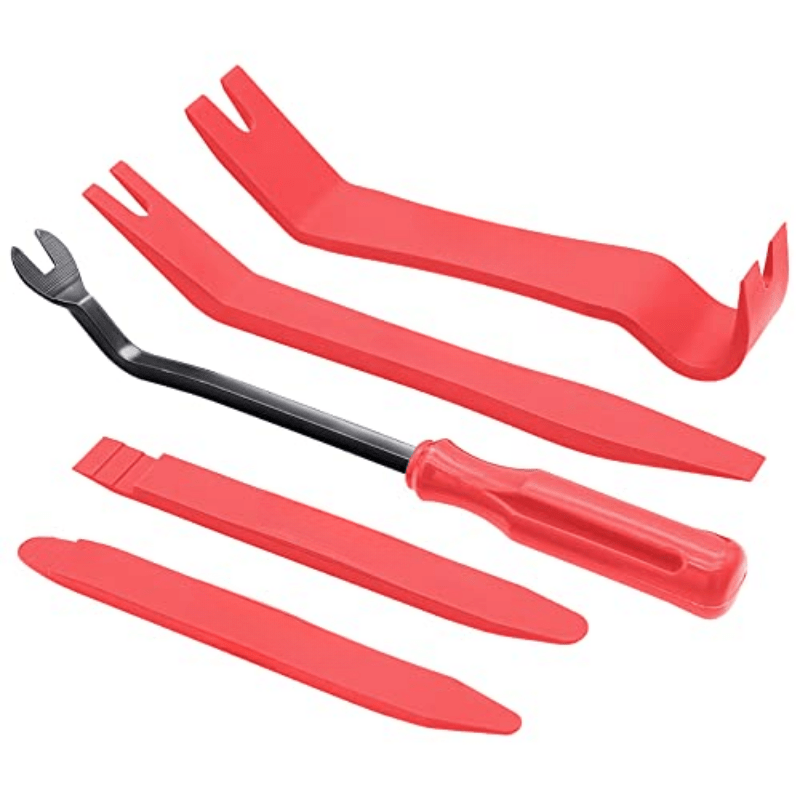 Cat Shop Boys - 5 - piece Trim Removal Tool Kit - No Scratch Plastic Pry Tools For Auto Trim, Car Panel Door Window, And Fastener Removal - Interior Trim Tool