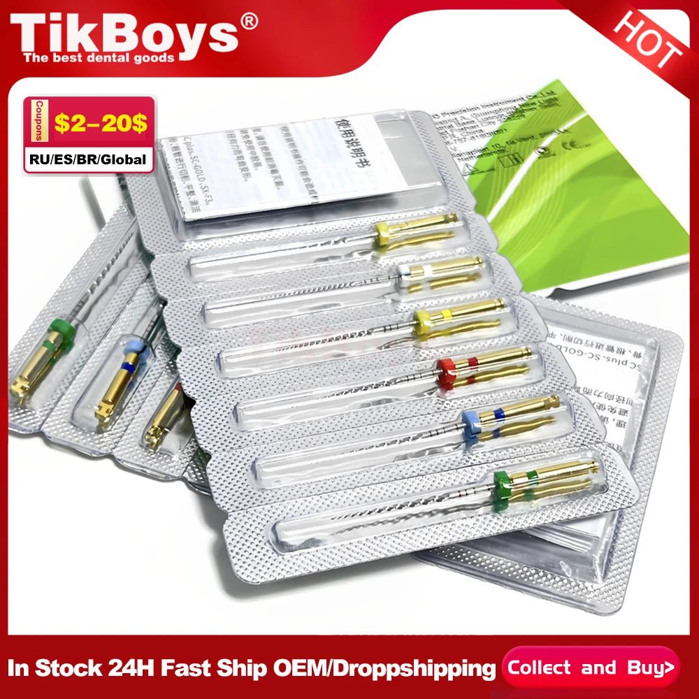 Cat Shop Boys - 6pcs/BOX Dental File SOCO SC Root Canal Taper Endodontic File 25mm Heat Activated Rotary File Flexible Dentist Materials COXO