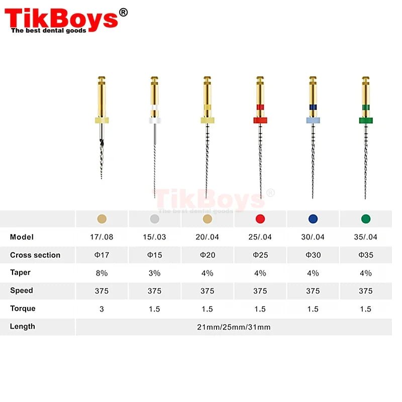 Cat Shop Boys - 6pcs/BOX Dental File SOCO SC Root Canal Taper Endodontic File 25mm Heat Activated Rotary File Flexible Dentist Materials COXO