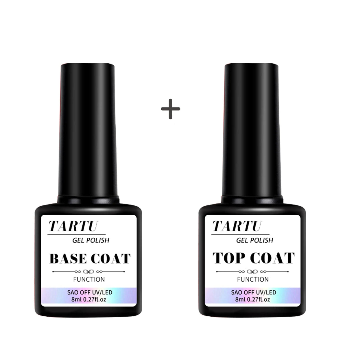 Cat Shop Boys - 8Ml Functional Gel Nail Art Set with Base Coat and Diamond Top Coat,Matte Top ,Soak Off Gel Nail Polish for Nail Art Design Tool