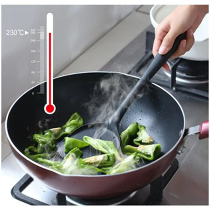 Walfos Non-Stick Silicone Shovel Heat-Resistant Handle Turner Kitchen Spatula Cooking Tool