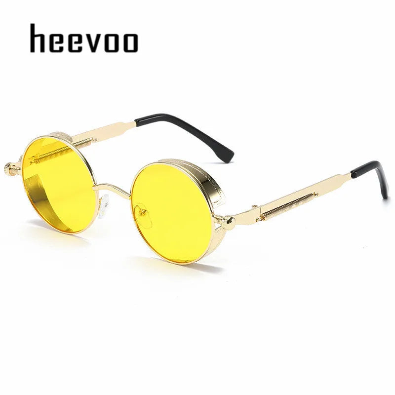 Cat Shop Boys - Metal Steampunk Sunglasses Men Women Fashion Round Glasses Brand Designer Vintage Sun Glasses High Quality Oculos de sol 2021