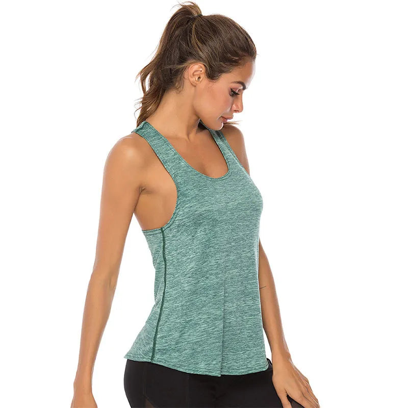 Mileegirl Sleeveless Yoga Top Women Quick Dry Breathable Running Sports Top Sleeveless Fitness Gym Workout Top Yoga Shirt