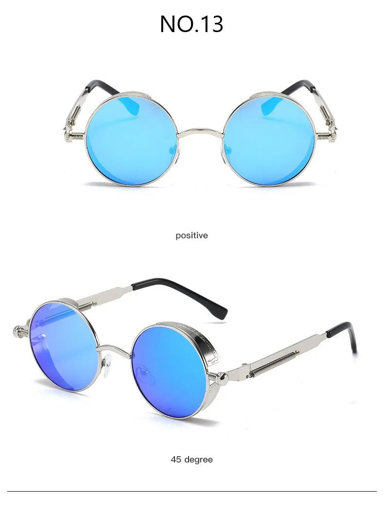 Cat Shop Boys - Metal Steampunk Sunglasses Men Women Fashion Round Glasses Brand Designer Vintage Sun Glasses High Quality Oculos de sol 2021