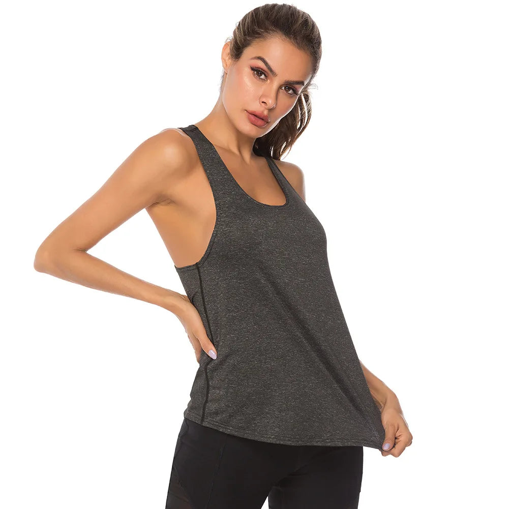 Mileegirl Sleeveless Yoga Top Women Quick Dry Breathable Running Sports Top Sleeveless Fitness Gym Workout Top Yoga Shirt