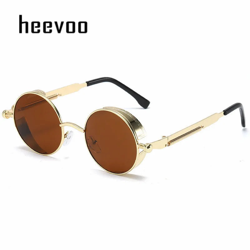 Cat Shop Boys - Metal Steampunk Sunglasses Men Women Fashion Round Glasses Brand Designer Vintage Sun Glasses High Quality Oculos de sol 2021