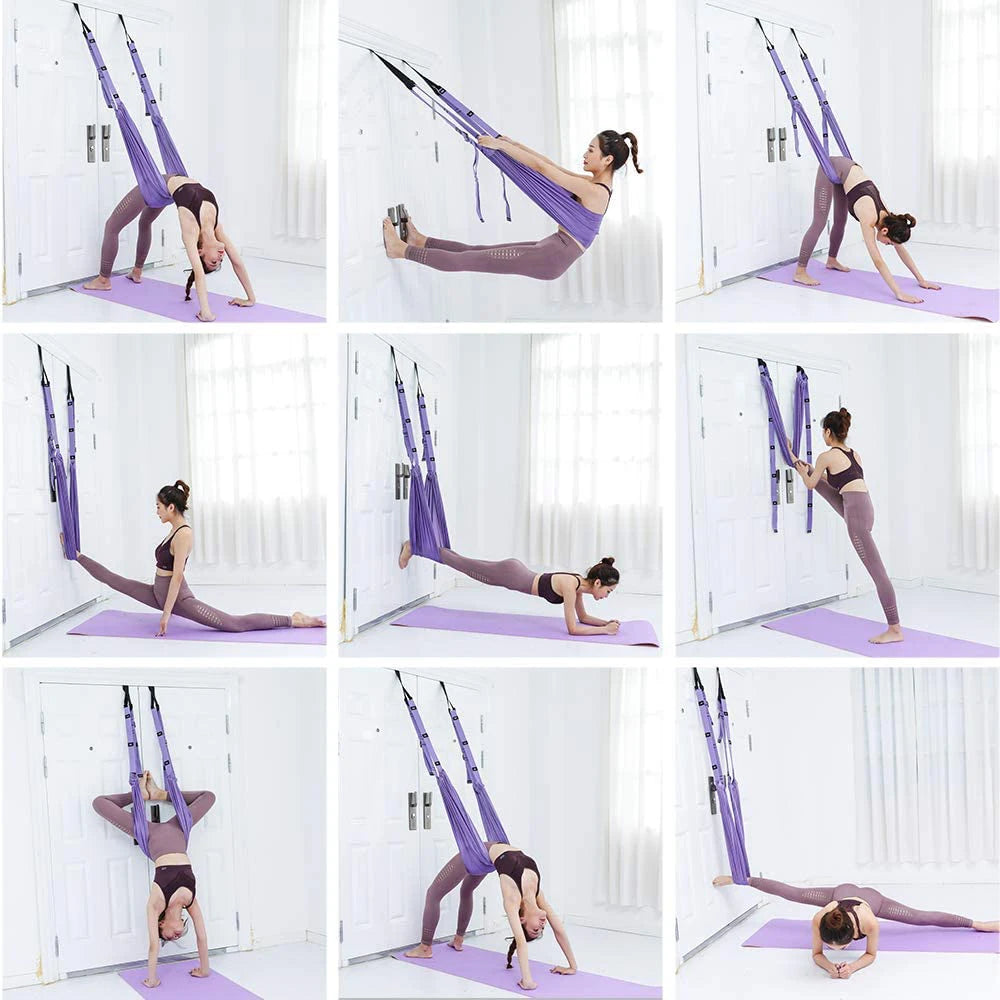 Aerial Yoga Hammock Swing Door Reverse Rope Stretch Belt Flexibility Stretch Leg Stretch Belt Ballet Dance Gymnastics Coach