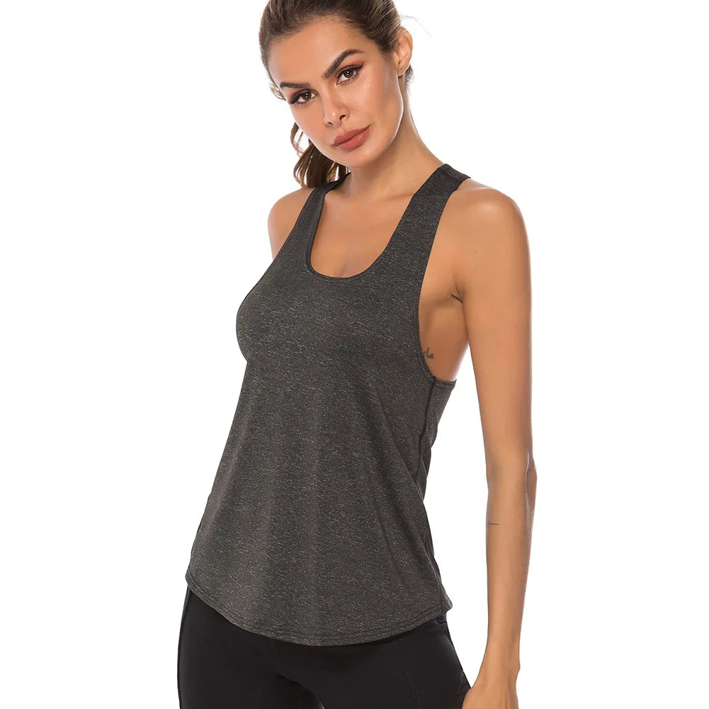 Mileegirl Sleeveless Yoga Top Women Quick Dry Breathable Running Sports Top Sleeveless Fitness Gym Workout Top Yoga Shirt