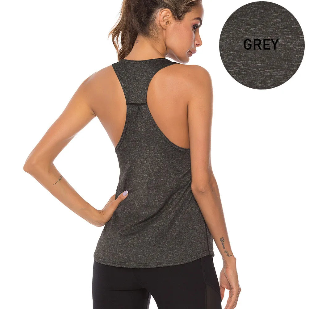 Mileegirl Sleeveless Yoga Top Women Quick Dry Breathable Running Sports Top Sleeveless Fitness Gym Workout Top Yoga Shirt