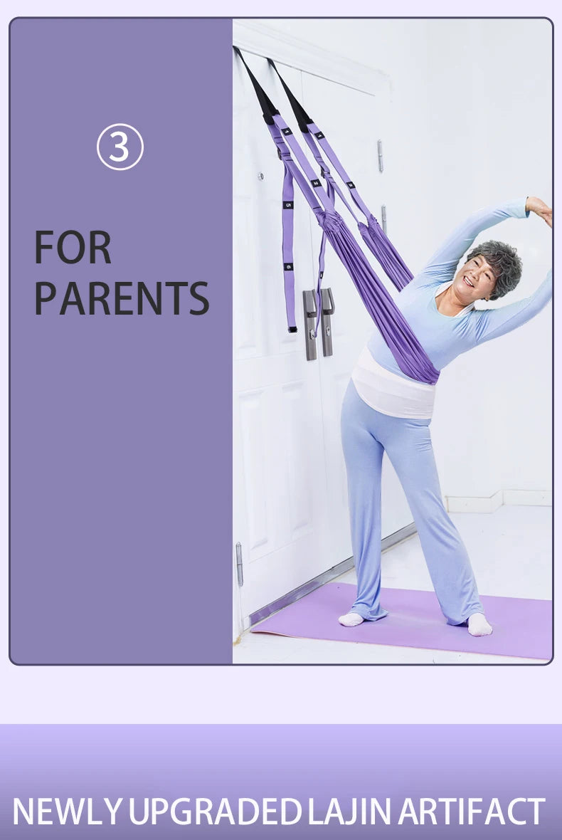 Aerial Yoga Hammock Swing Door Reverse Rope Stretch Belt Flexibility Stretch Leg Stretch Belt Ballet Dance Gymnastics Coach