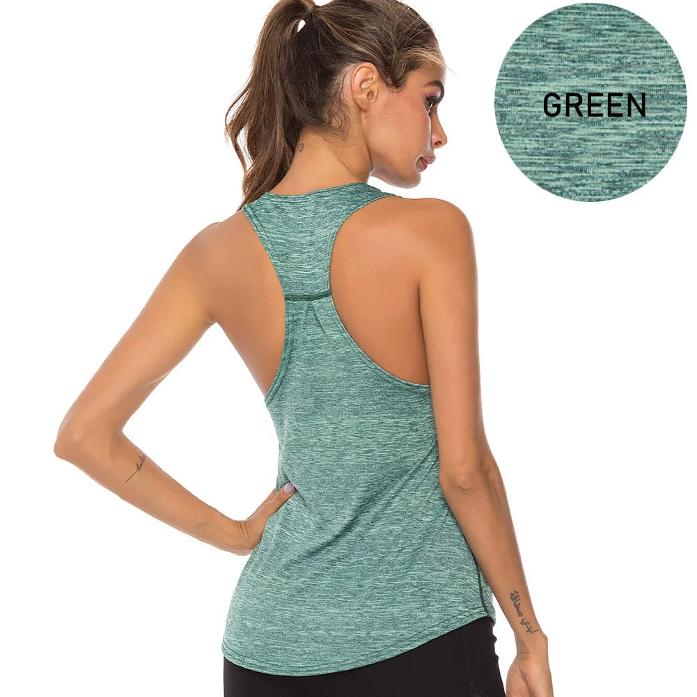 Mileegirl Sleeveless Yoga Top Women Quick Dry Breathable Running Sports Top Sleeveless Fitness Gym Workout Top Yoga Shirt