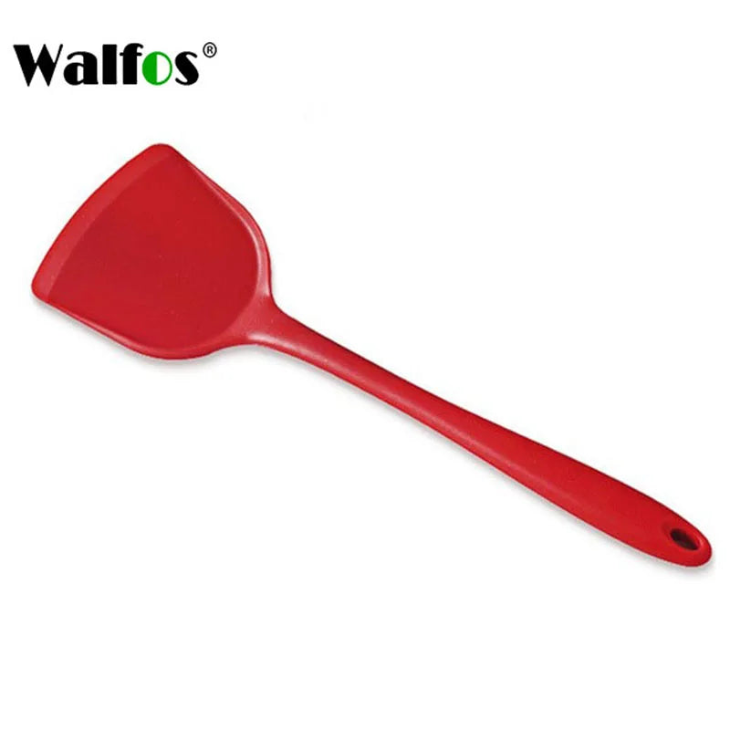 Walfos Non-Stick Silicone Shovel Heat-Resistant Handle Turner Kitchen Spatula Cooking Tool