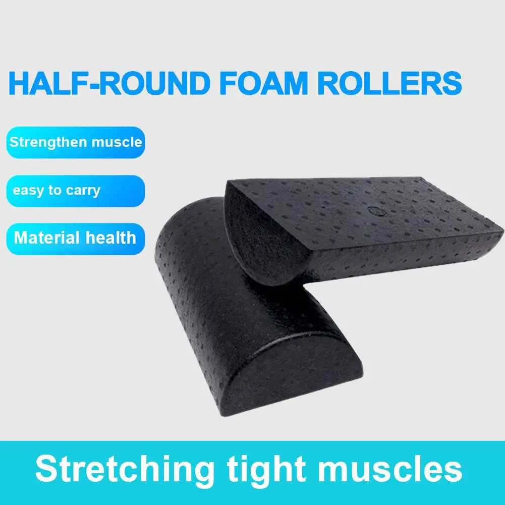 1pc 30cm Half Round EVA Foam Roller For Yoga Pilates Sport Fitness Equipment Balance Pad Yoga Blocks With Massage Floating Point