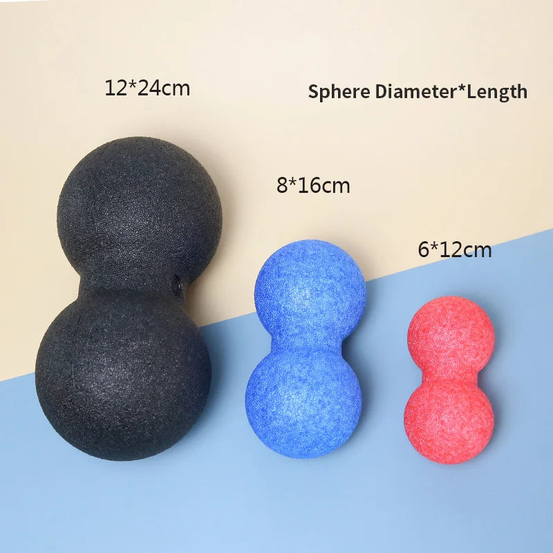 3pcs Yoga Massage Fitness Ball Foam Roller Set for Back Pain Self-Myofascial Treatment Pilates Muscle Release Exercises