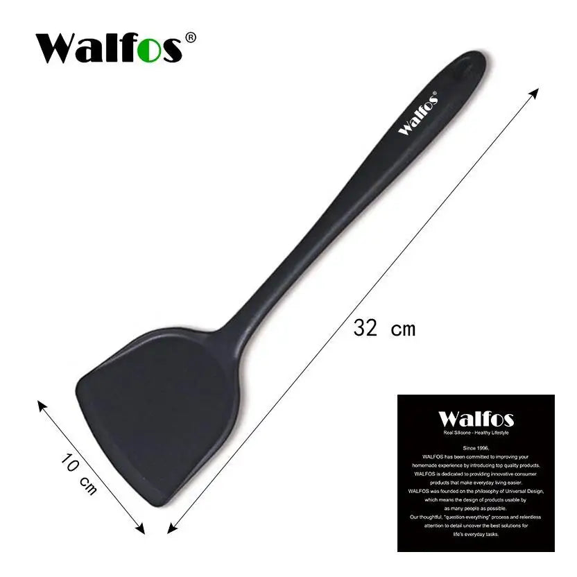 Walfos Non-Stick Silicone Shovel Heat-Resistant Handle Turner Kitchen Spatula Cooking Tool