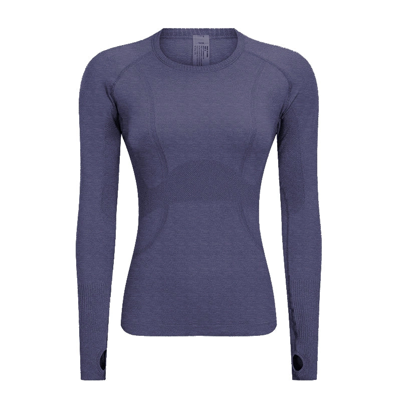 Mitaogirl Seamless Long Sleeves Women's Stretch Sports T-shirt