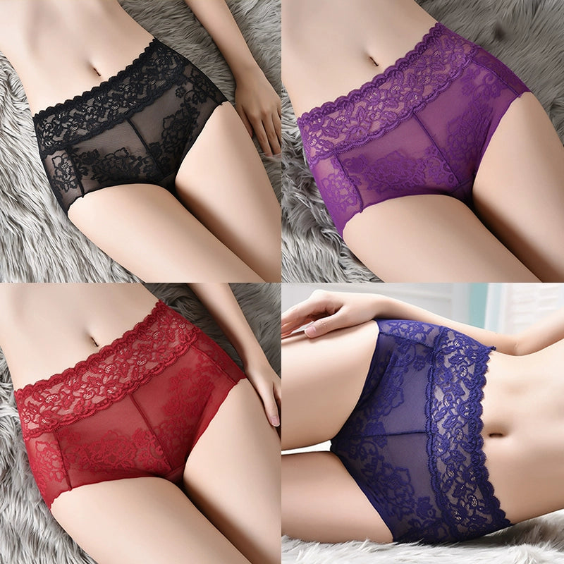 Cat Shop Boys - Lace Women's Underwear New Arrival Summer Thin Best Selling 2024 Hip Lifting and Mid - Waist Cotton Crotch Women's Belly Contracting Sexy