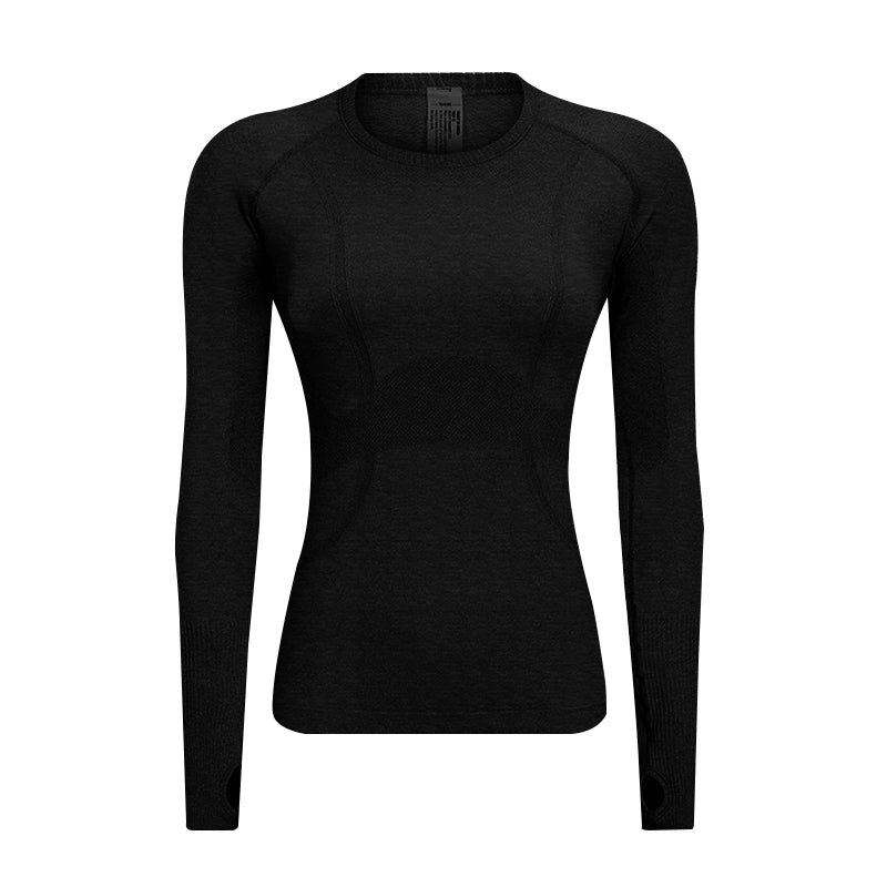 Mitaogirl Seamless Long Sleeves Women's Stretch Sports T-shirt