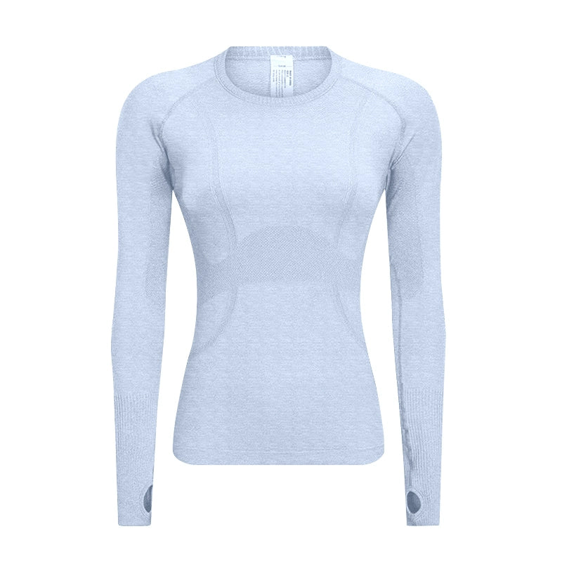 Mitaogirl Seamless Long Sleeves Women's Stretch Sports T-shirt