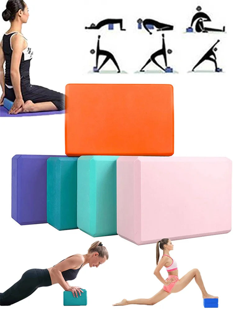 1pc High Density Yoga Foam Blocks Non-slip Solid Color Yoga Balance Fitness Dance Supplies For Yoga Pilates And Meditation