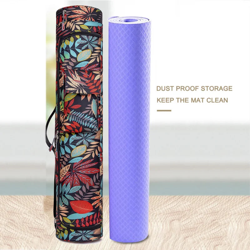 Printed Yoga Bag Yoga Mat Bag Men Women Sports Mat Bag Pilates Mat Backpack Fitness Dance Gym Mat Cover Sports Backpack Hot Sale