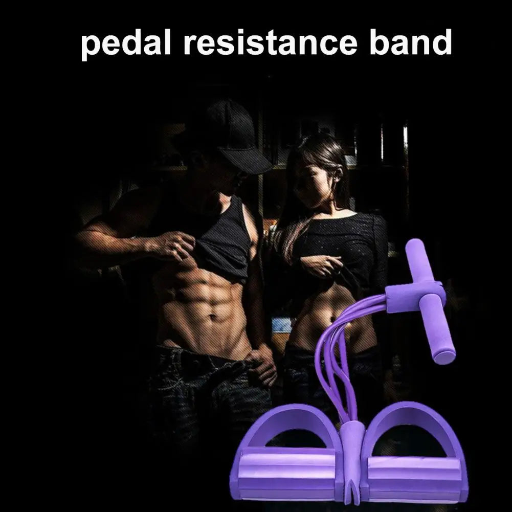 Resistance Band Tension Rope With Handle Portable Slimming Training Elastic Yoga Pedal Puller Resistance Band Fitness Equipment