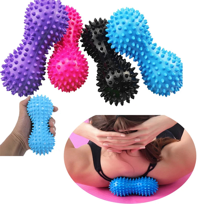 PVC Peanut Needle Ball Massage Point Grip Ball Tip Nail Fascia Yoga Ball Fitness Ball Inflatable Hedgehog Ball 1PC