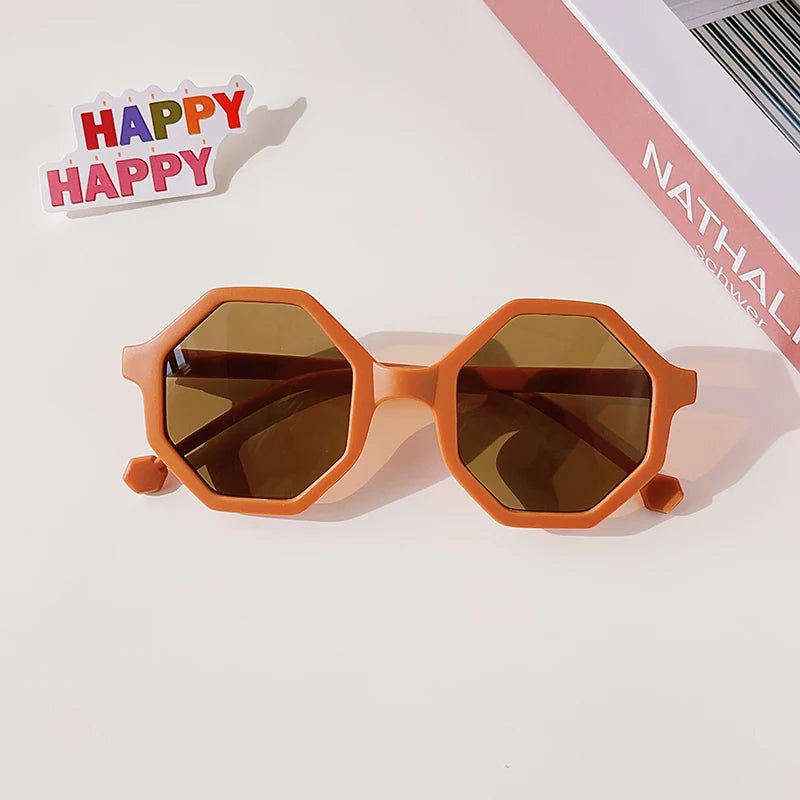 Cat Shop Boys - New Children Vintage Frosted Round Outdoor Sun Protection Sunglasses Baby Girls Acrylic UV400 Sunglasses Kids Fashion Glasses