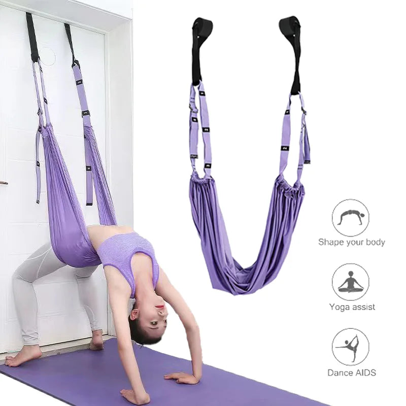 Aerial Yoga Hammock Swing Door Reverse Rope Stretch Belt Flexibility Stretch Leg Stretch Belt Ballet Dance Gymnastics Coach