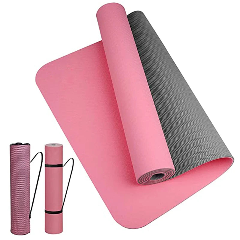 Thick two-color, non-slippery TPE yoga mat, high quality movement for fitness fitness in the home of the tasteless Pad180 * 57cm