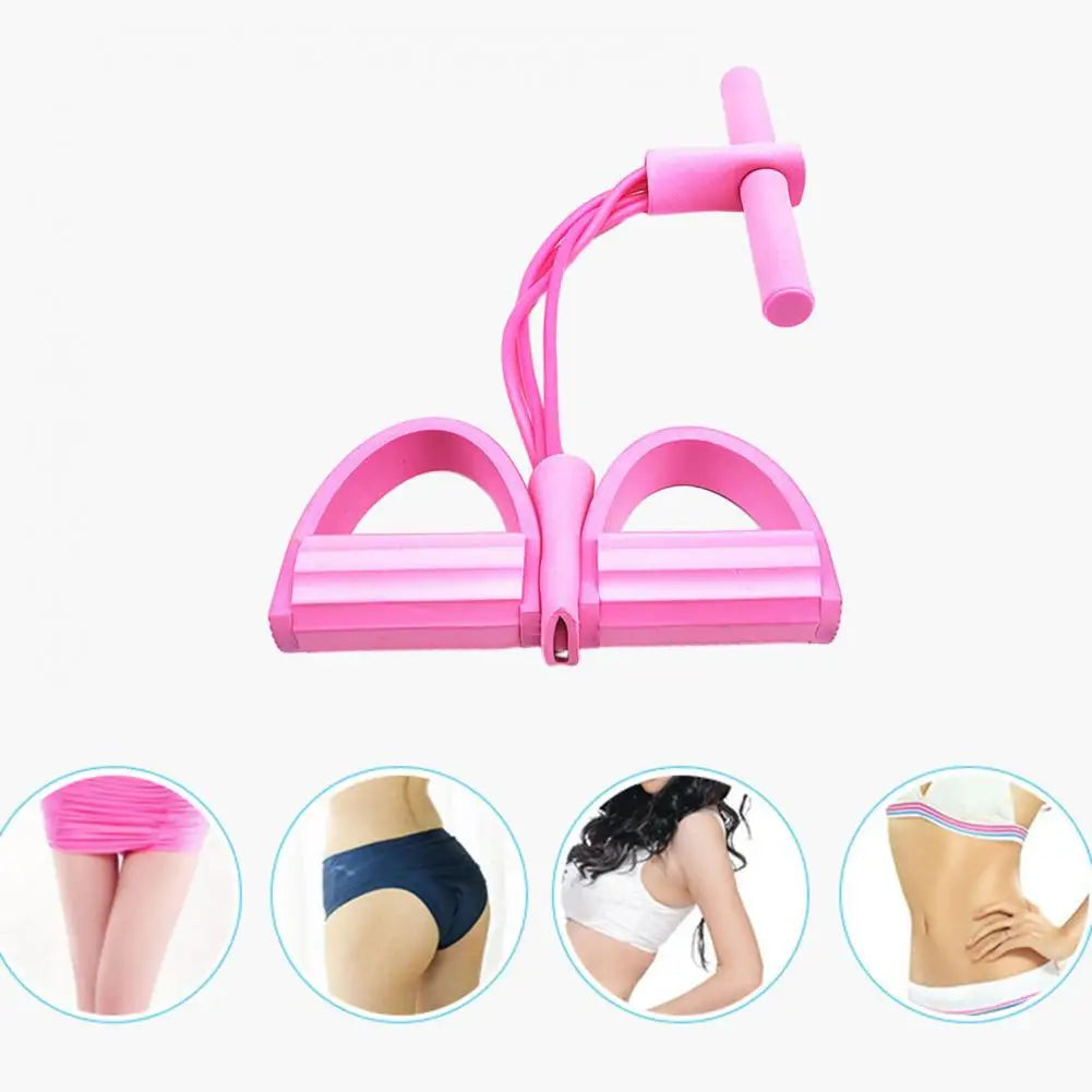 Resistance Band Tension Rope With Handle Portable Slimming Training Elastic Yoga Pedal Puller Resistance Band Fitness Equipment