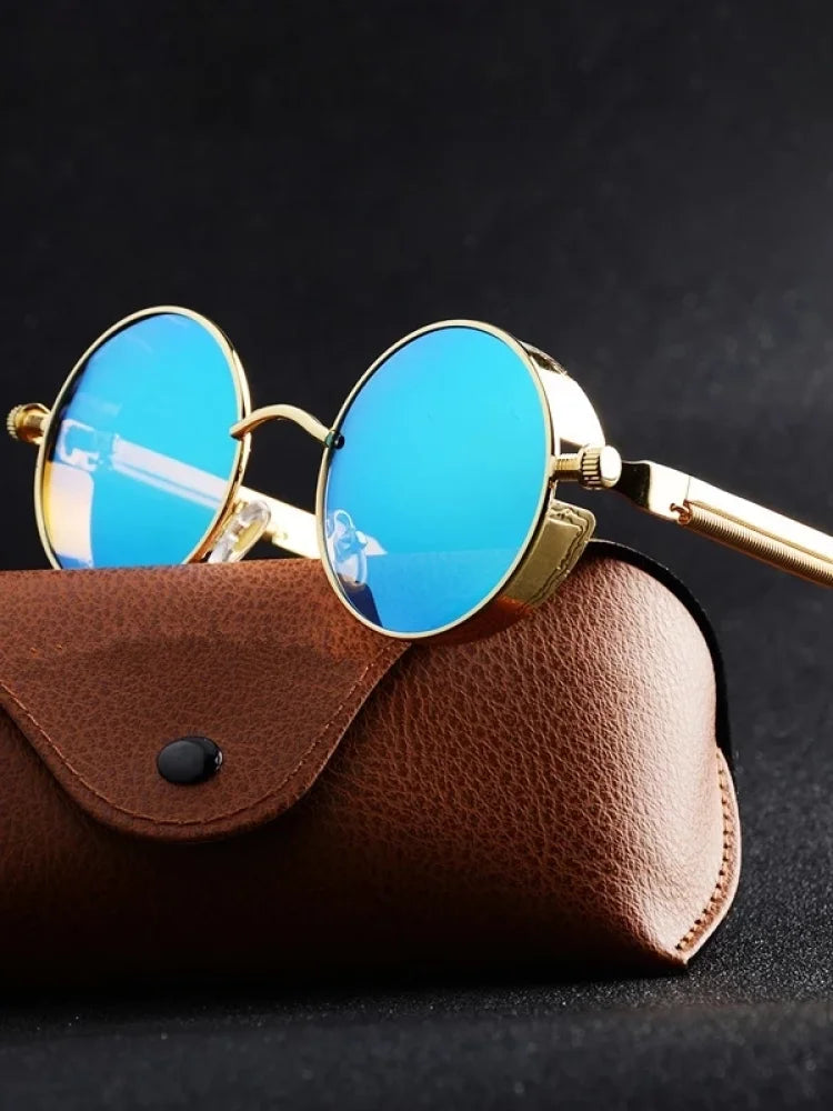 Cat Shop Boys - Metal Steampunk Sunglasses Men Women Fashion Round Glasses Brand Designer Vintage Sun Glasses High Quality Oculos de sol 2021