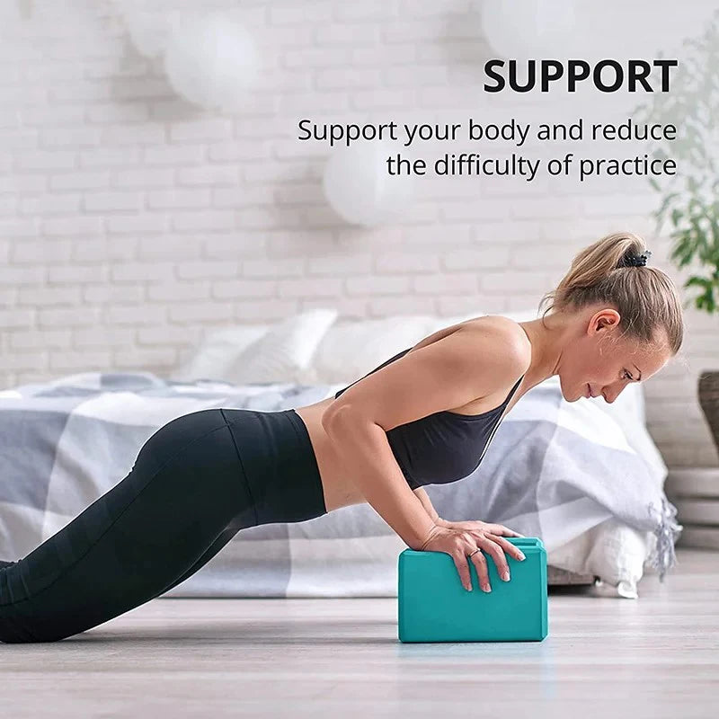 1pc High Density Yoga Foam Blocks Non-slip Solid Color Yoga Balance Fitness Dance Supplies For Yoga Pilates And Meditation