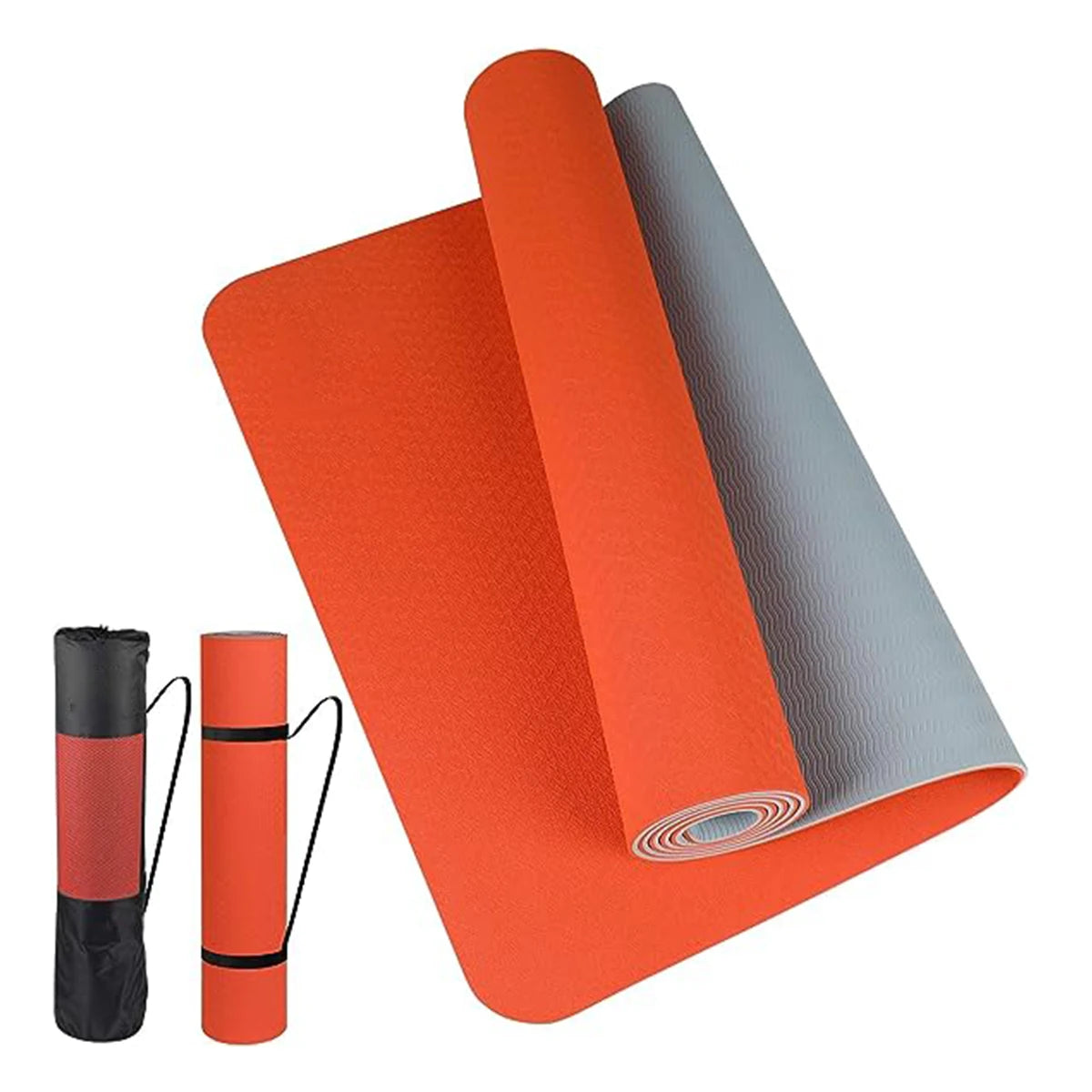 Thick two-color, non-slippery TPE yoga mat, high quality movement for fitness fitness in the home of the tasteless Pad180 * 57cm