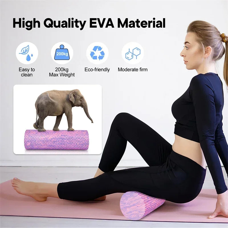 Quality 15*45cm Yoga Column Yoga Block Pilates EVA Foam Roller Massage Roller Muscle Tissue Fitness Gym Yoga Pilates Sports