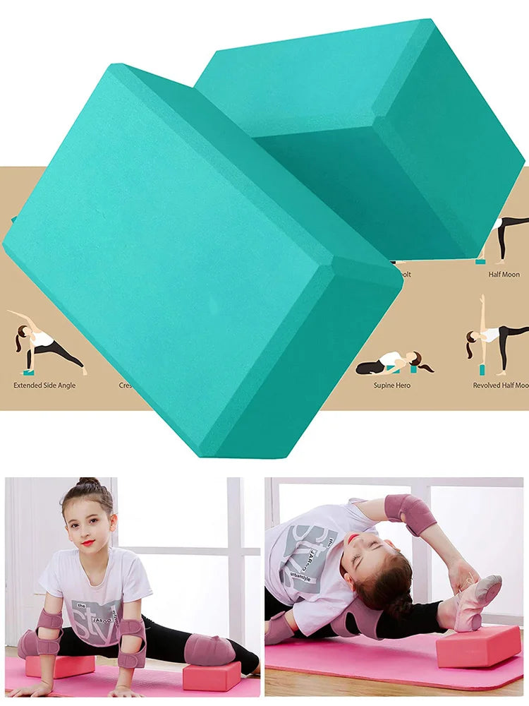 1pc High Density Yoga Foam Blocks Non-slip Solid Color Yoga Balance Fitness Dance Supplies For Yoga Pilates And Meditation