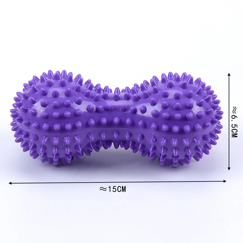 PVC Peanut Needle Ball Massage Point Grip Ball Tip Nail Fascia Yoga Ball Fitness Ball Inflatable Hedgehog Ball 1PC