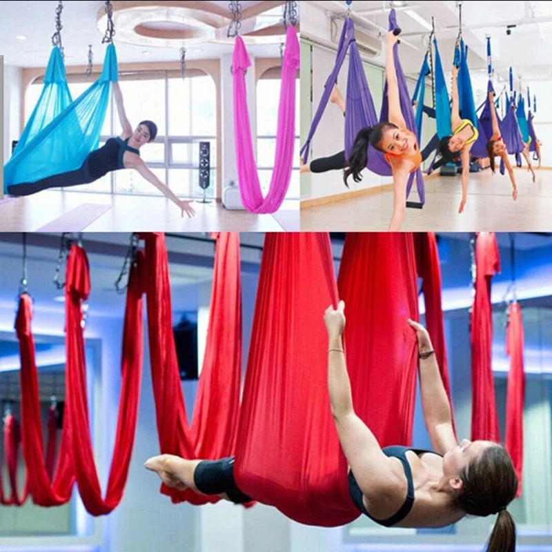 Yoga Swing Hammock Trapeze Sling Aerial Silk Set Anti-gravity Inversion Fitness Aerial Yoga Anti-gravity Yoga Fitness Acrobatics