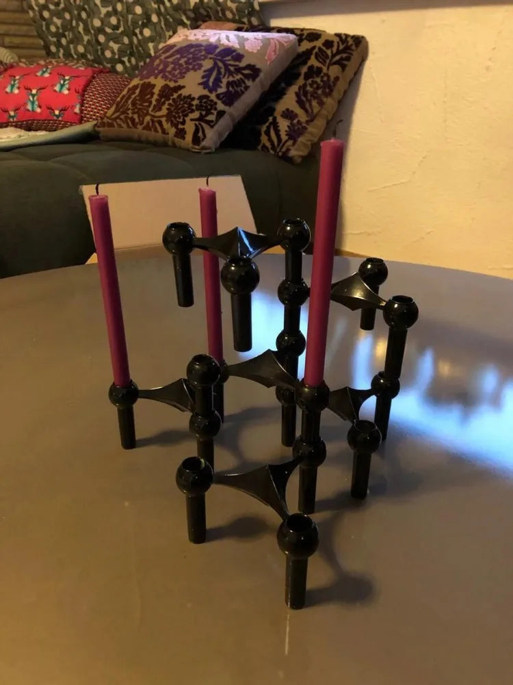 Metal Candle Holder Nordic Molecular Structure Gold Candlestick Centerpiece Living Room Decoration Gift Home Decore Candelabra