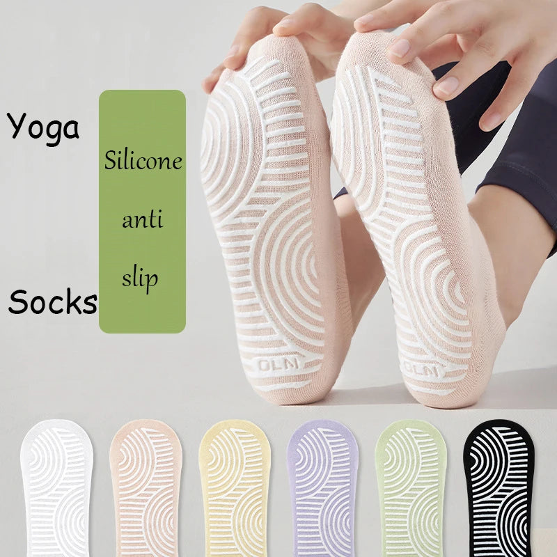 3 Pairs Professional Women Yoga Socks Cotton Anti-slip Ballet Pilates Socks Women Breathable Soft Dance Indoor Sports Boat Sock