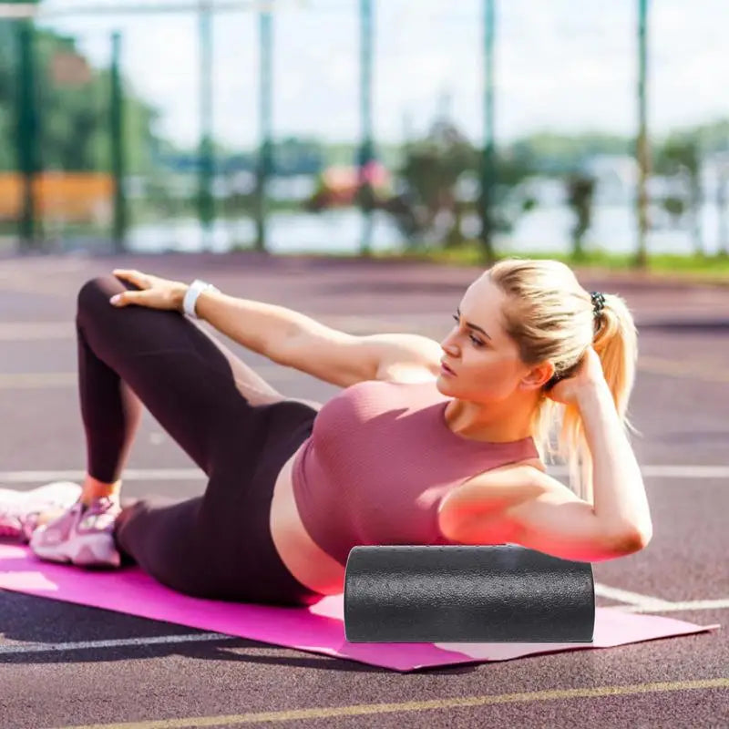 1pc 30cm Half Round EVA Foam Roller For Yoga Pilates Sport Fitness Equipment Balance Pad Yoga Blocks With Massage Floating Point