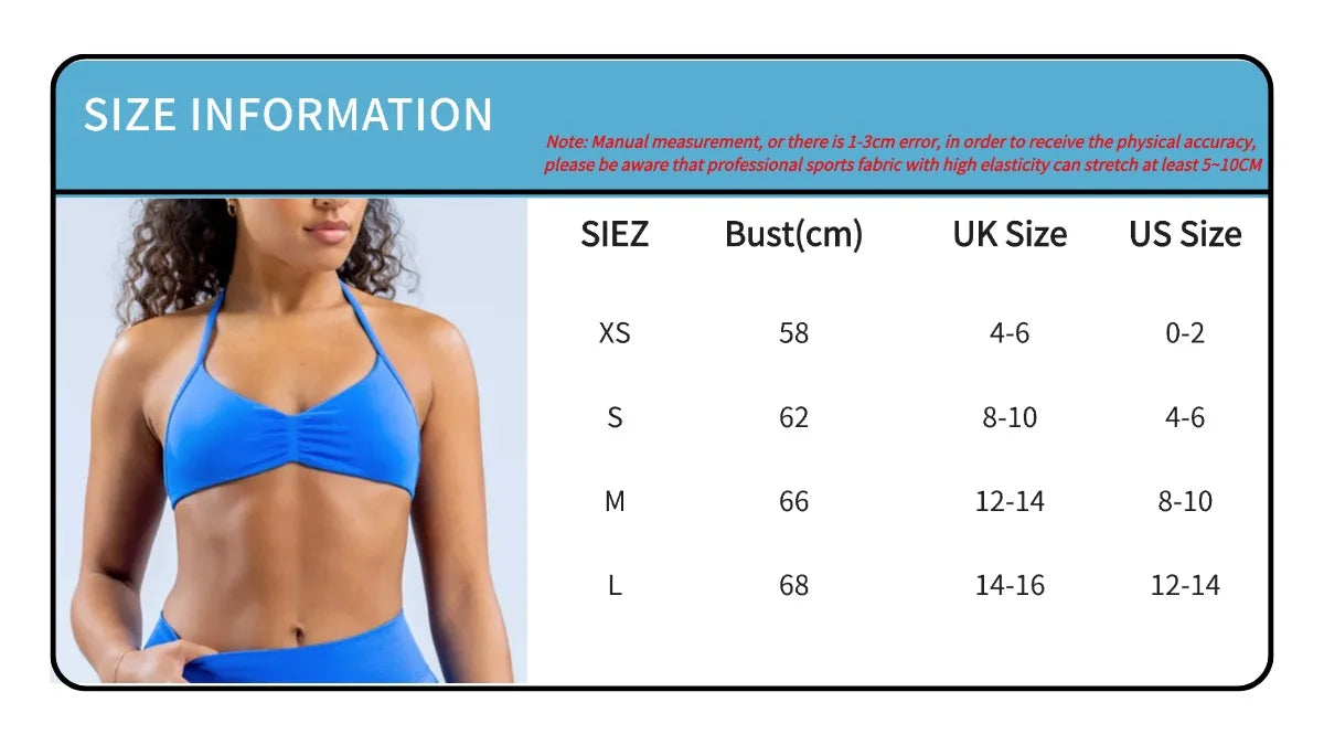 Impact Strappy Bra Gym Top Women High Support Impact Thin Strap Halter Sports Seamless Bras Scrunch Workout Yoga Tank