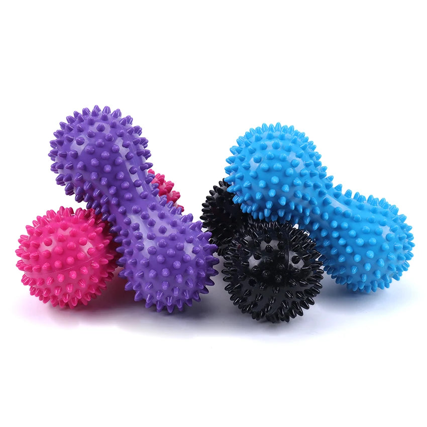 PVC Peanut Needle Ball Massage Point Grip Ball Tip Nail Fascia Yoga Ball Fitness Ball Inflatable Hedgehog Ball 1PC