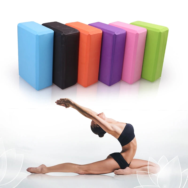 Colored EVA Yoga Block Brick Non-Slip Body Shaping Health Training Sports Stretching Exercise Pilates Gym Foam Fitness Equipment