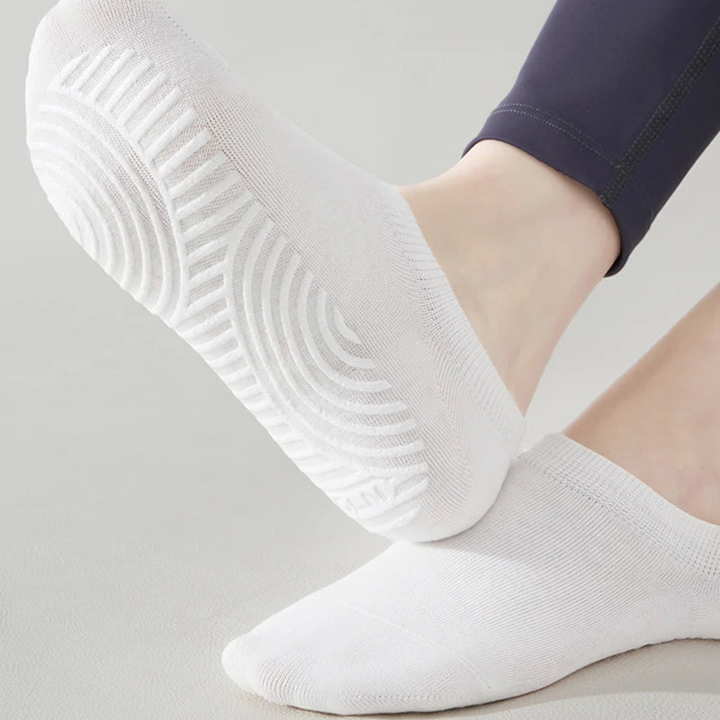 3 Pairs Professional Women Yoga Socks Cotton Anti-slip Ballet Pilates Socks Women Breathable Soft Dance Indoor Sports Boat Sock